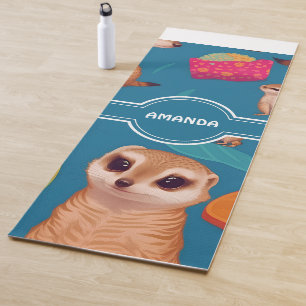 Meerkat Rainbow Colorful Personalized Pattern Yoga Mat
