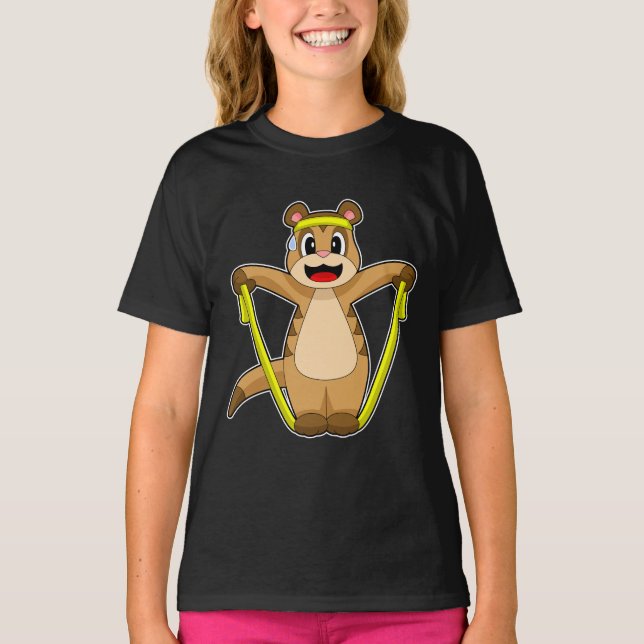 Meerkat Rope skipping Rope T-Shirt (Front)