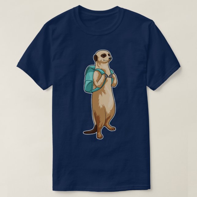 Meerkat School Bag T-Shirt (Design Front)