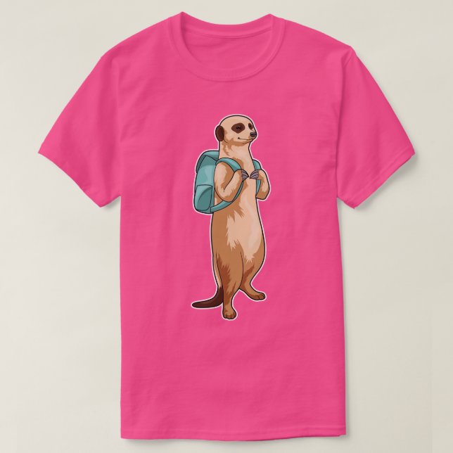Meerkat School Bag T-Shirt (Design Front)