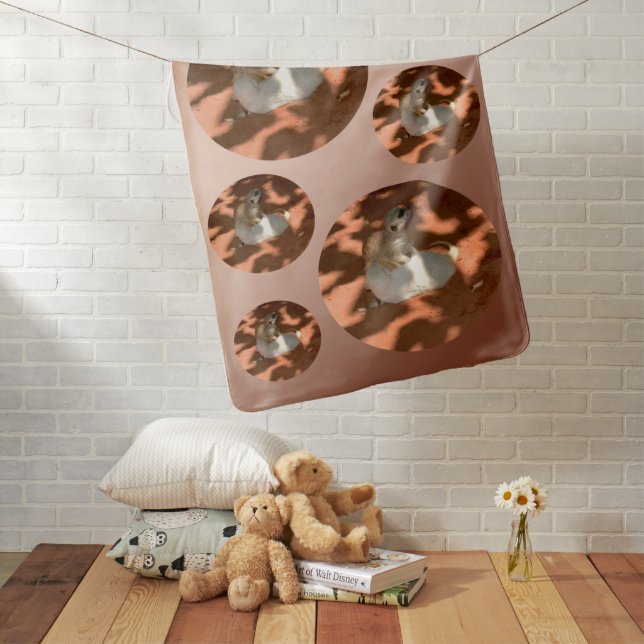 Meerkat Siblings, Baby Blanket (In Situ)