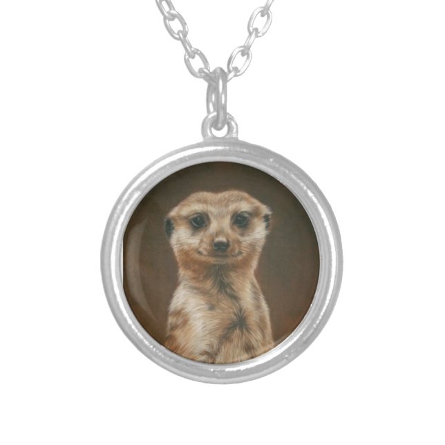 Meerkat Silver Necklace (Front)