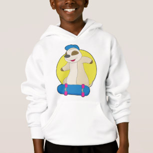Meerkat Skater Skateboard Hoodie