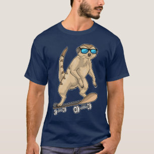 Meerkat Skater Skateboard T-Shirt