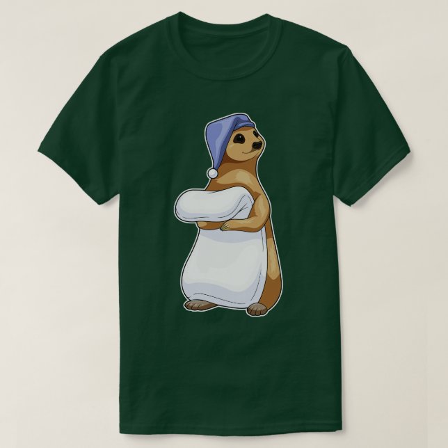 Meerkat Sleeping Nightcap T-Shirt (Design Front)