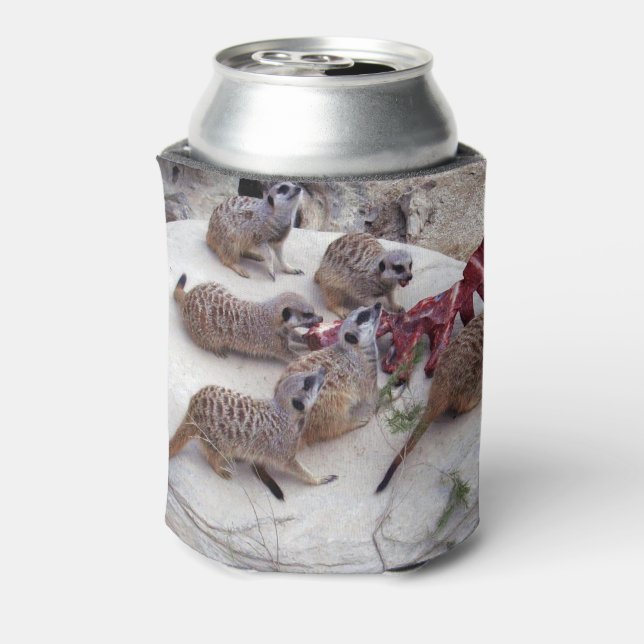 Meerkat Snack Time, Stubby Cooler. Can Cooler (Can Back)
