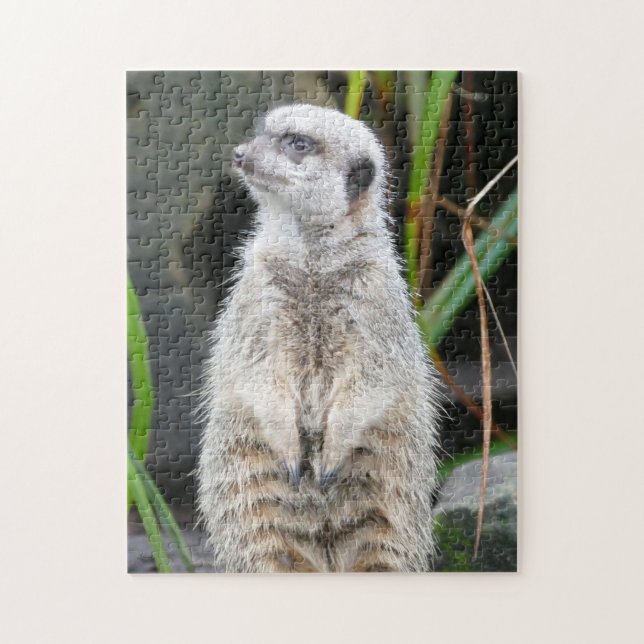 Meerkat Standing to Attention Jigsaw Puzzle (Vertical)