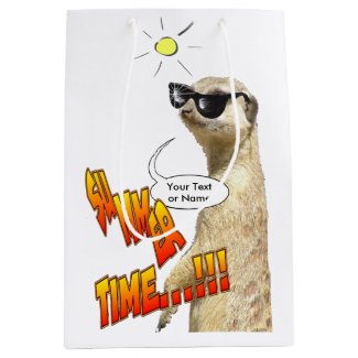 Meerkat Summer Time Customizable Gift Bag