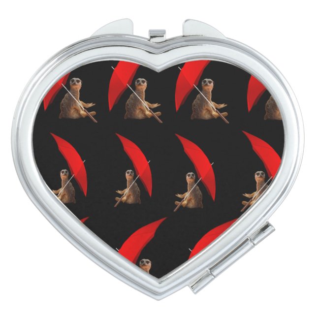 Meerkat Sun Smart Pattern, Compact Mirror (Front)