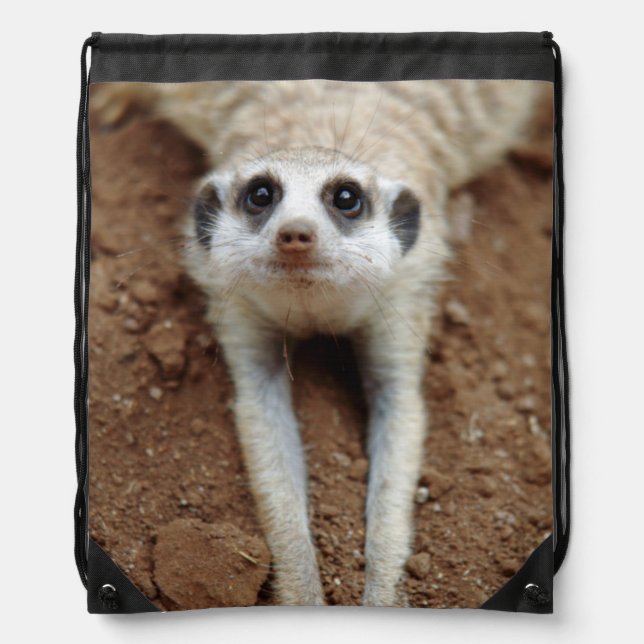 Meerkat (Suricata Suricatta) Cooling Down Drawstring Bag (Front)