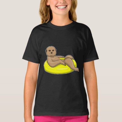 Meerkat Swimming Lifebuoy T_Shirt