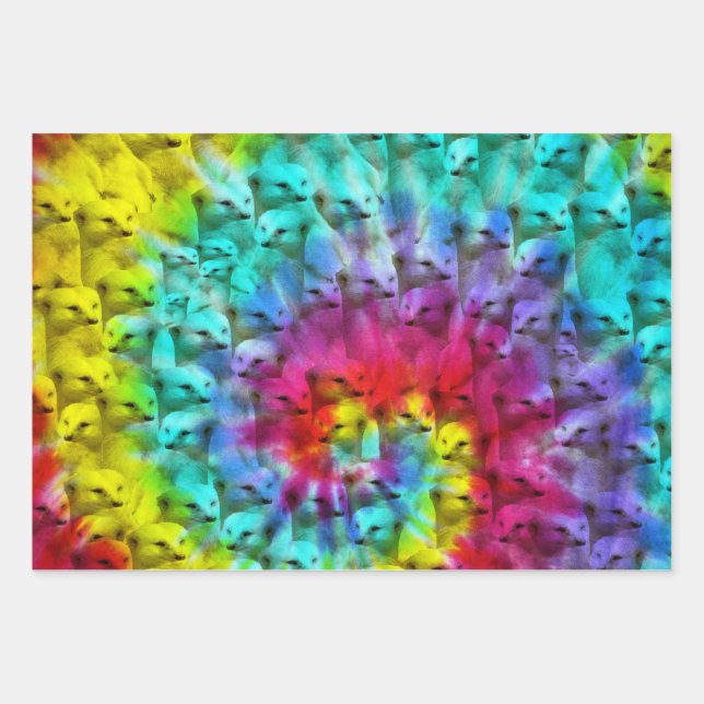 Meerkat Tie Dye, Gift Wrapping Sheets, Paper Sheets (Front)