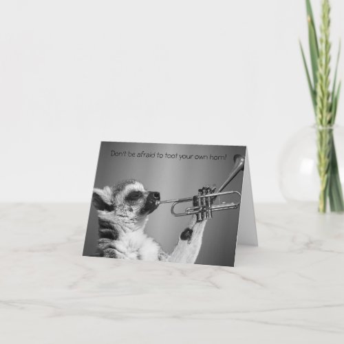 Meerkat Trumpet Player Congratulations Card