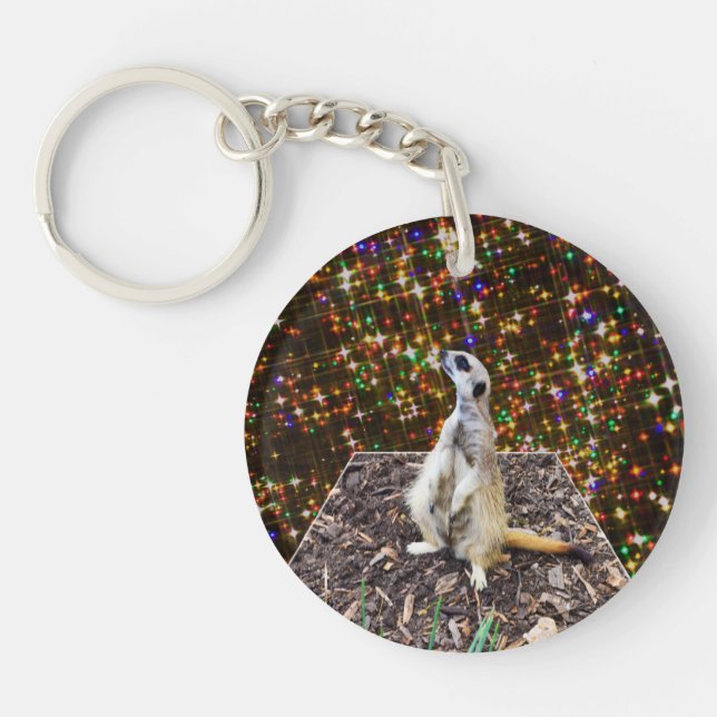 Meerkat Twinkle Stars, Keychain (Front)