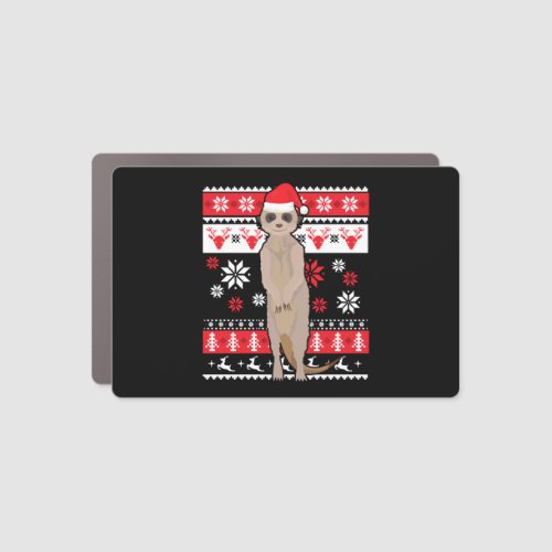 Meerkat Ugly Christmas   Car Magnet