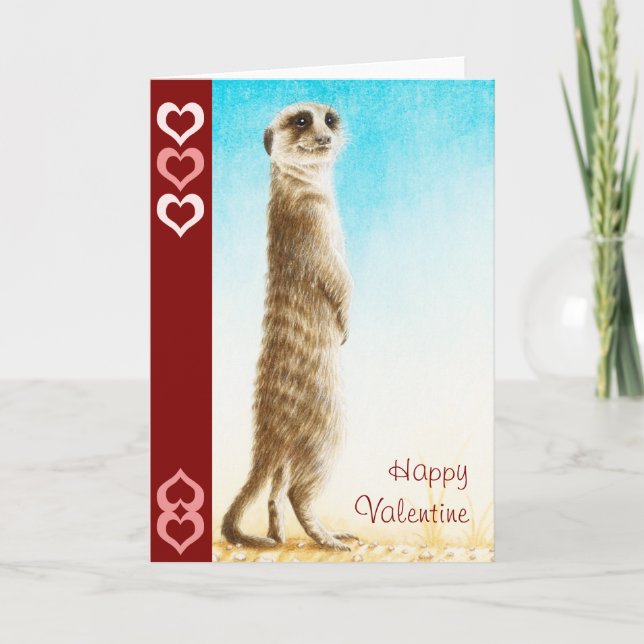 Meerkat Valentine Card (Front)