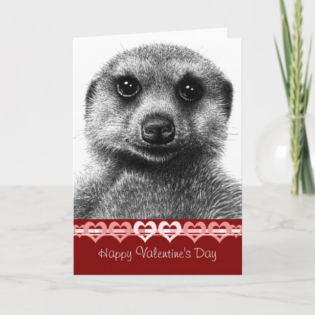 Meerkat Valentine Card (Front)