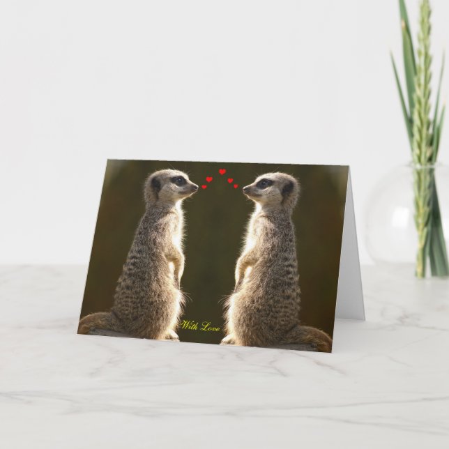 Meerkat Valentine Card 002 (Front)