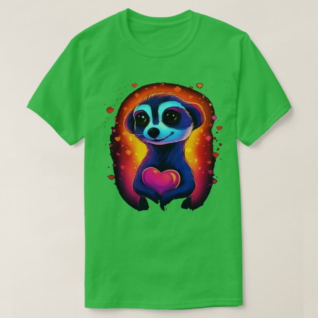 Meerkat Valentine Day T-Shirt (Design Front)
