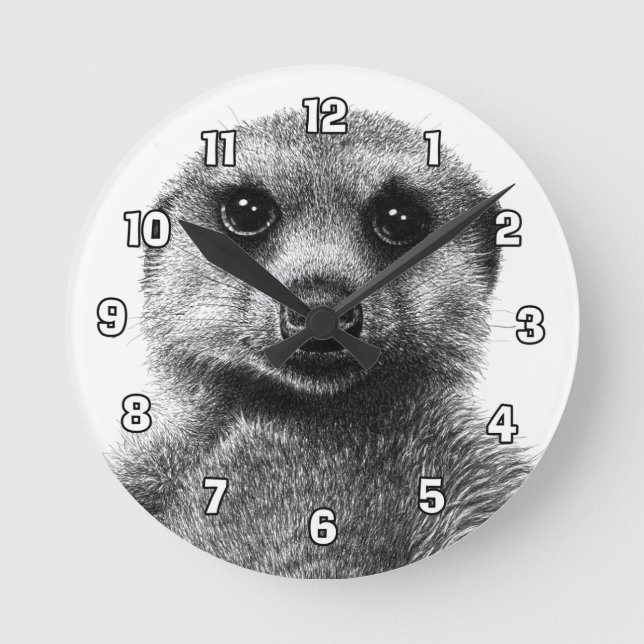 Meerkat Wall Clock (Front)