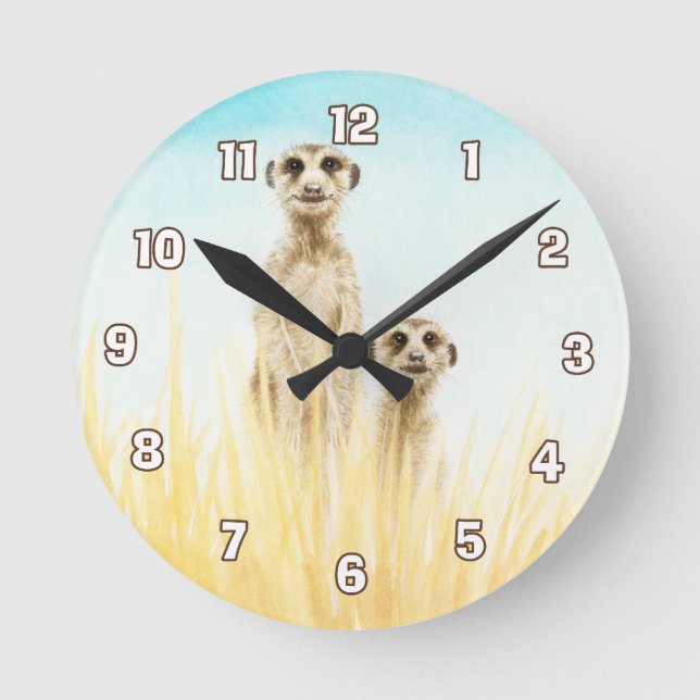 Meerkat Wall Clock (Front)