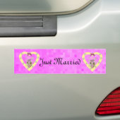 Meerkat Wedding Day, Just Married Logo, Bumper Sticker (On Car)