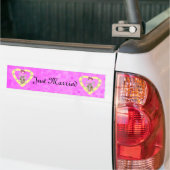 Meerkat Wedding Day, Just Married Logo, Bumper Sticker (On Truck)