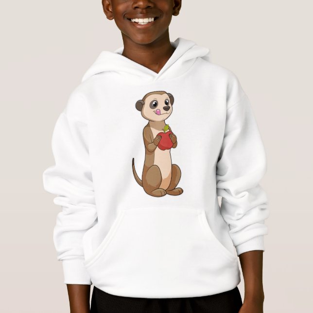 Meerkat with Apple Hoodie (Front)
