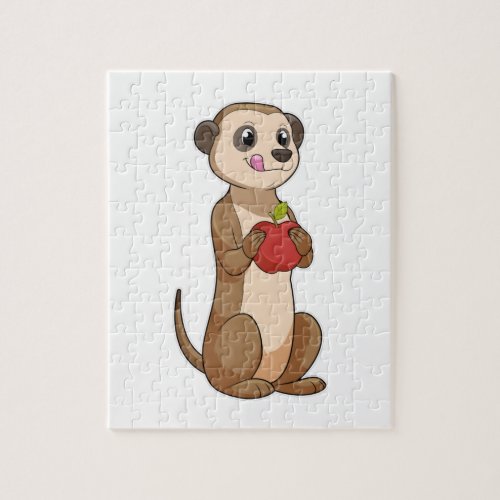 Meerkat with Apple Jigsaw Puzzle