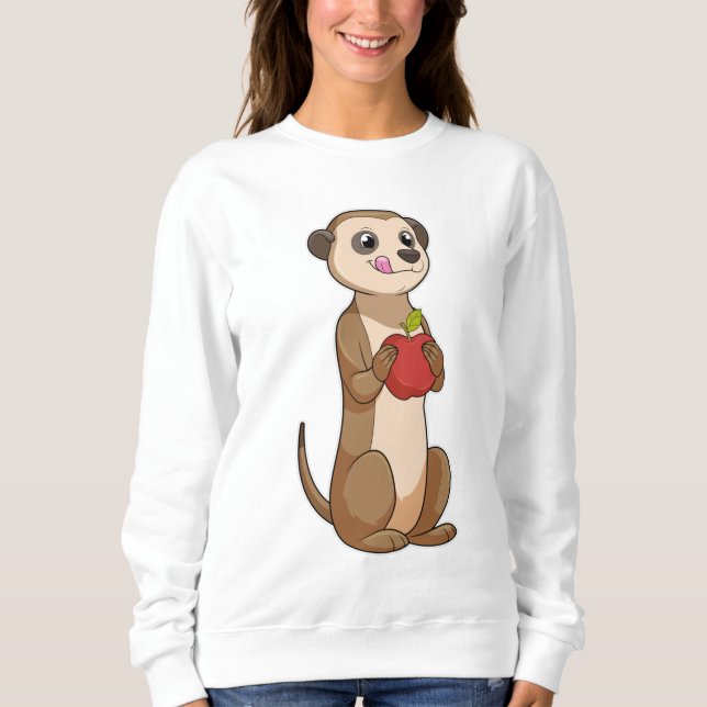Meerkat with Apple Sweatshirt (Front)