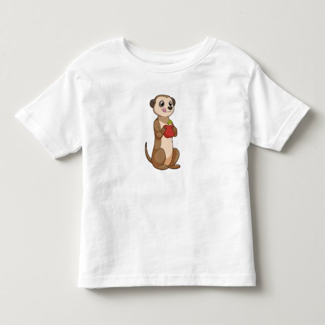 Meerkat with Apple Toddler T-shirt (Front)