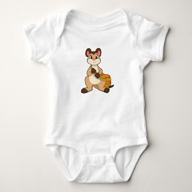 Meerkat with Bag Baby Bodysuit (Front)