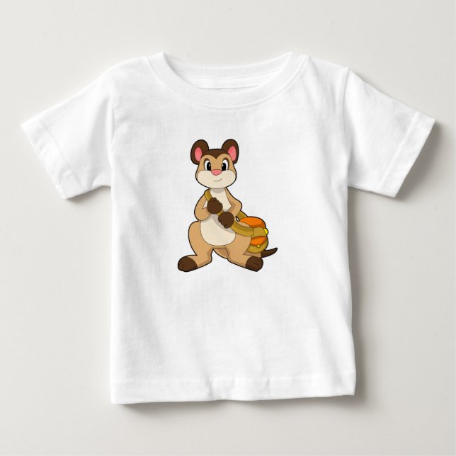 Meerkat with Bag Baby T-Shirt (Front)