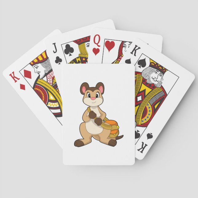 Meerkat with Bag Poker Cards (Back)