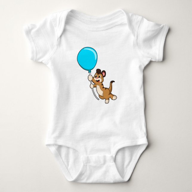 Meerkat with Balloon Baby Bodysuit (Front)