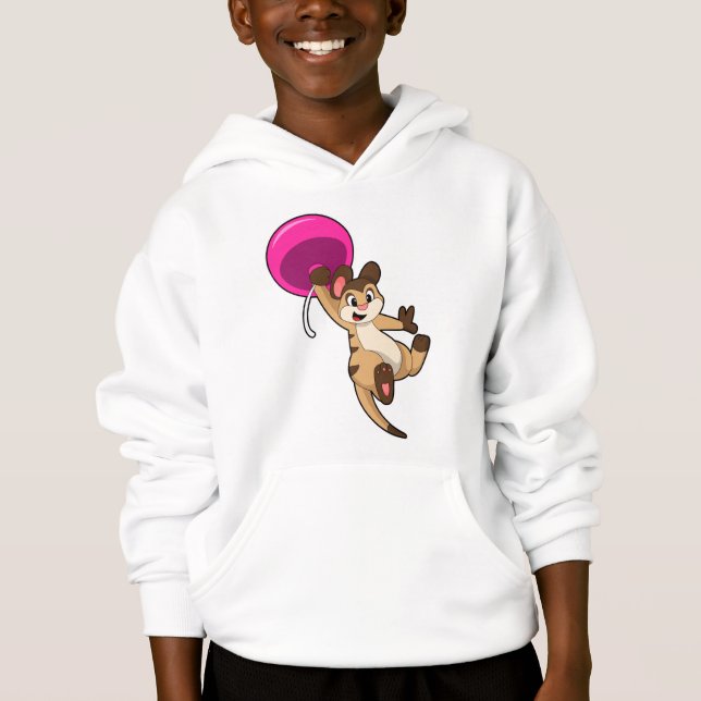 Meerkat with Balloon Hoodie (Front)