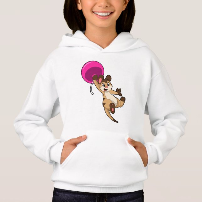 Meerkat with Balloon Hoodie (Front)