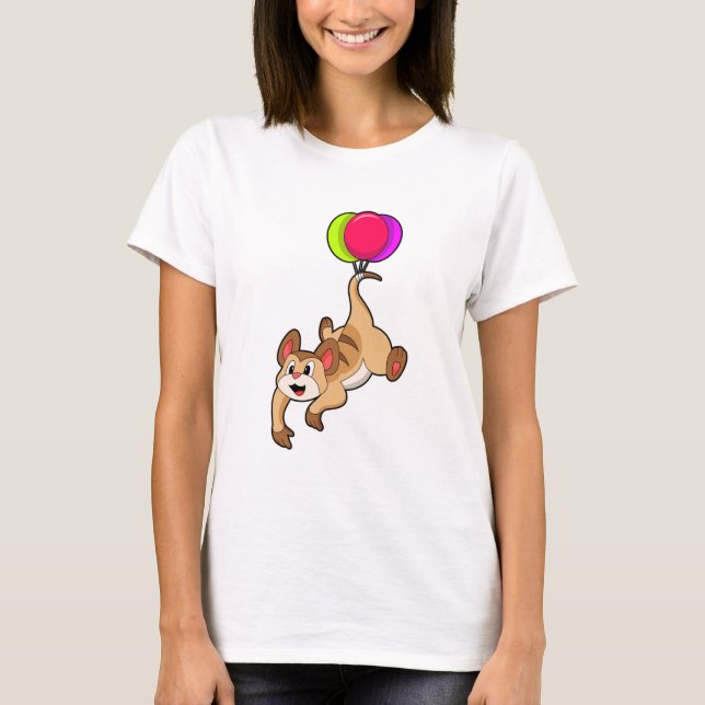 Meerkat with Balloon T-Shirt (Front)