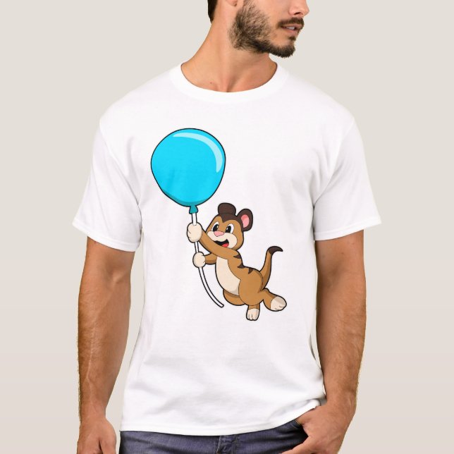 Meerkat with Balloon T-Shirt (Front)