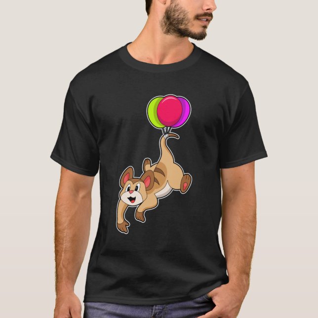 Meerkat with Balloon T-Shirt (Front)
