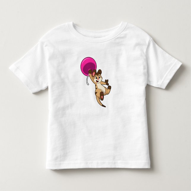 Meerkat with Balloon Toddler T-shirt (Front)