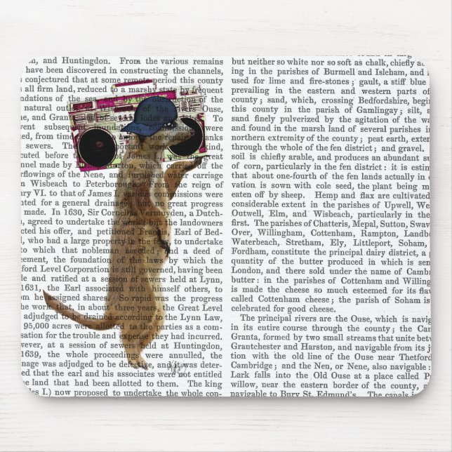 Meerkat with Boom Box Ghetto Blaster 2 Mouse Pad (Front)