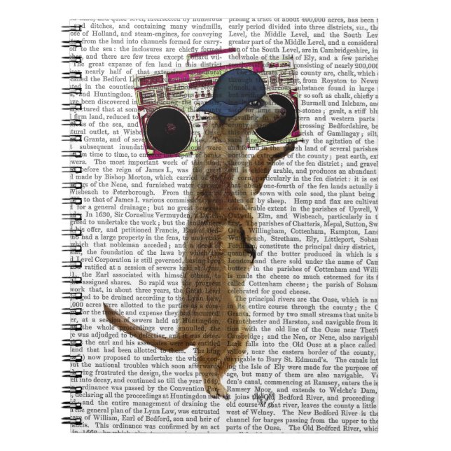 Meerkat with Boom Box Ghetto Blaster 2 Notebook (Front)
