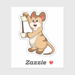 Meerkat with Coffee pot & Coffee.PNG Sticker