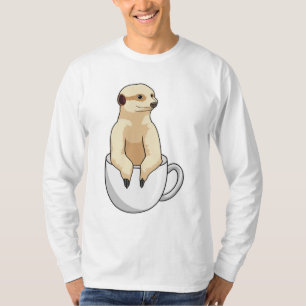 Meerkat with Cup of Coffee T-Shirt