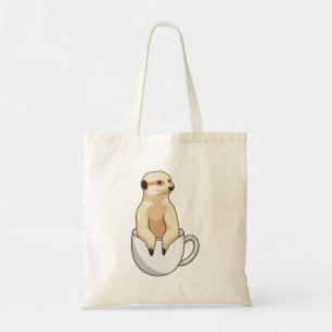 Meerkat with Cup of Coffee Tote Bag