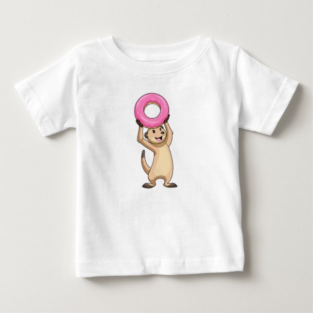 Meerkat with Donut Baby T-Shirt (Front)