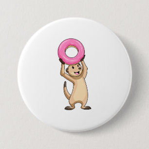 Meerkat with Donut Button