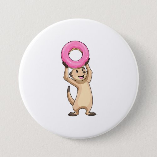 Meerkat with Donut Button