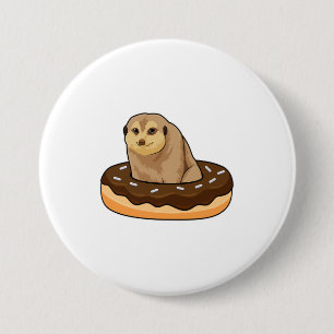 Meerkat with Donut Button